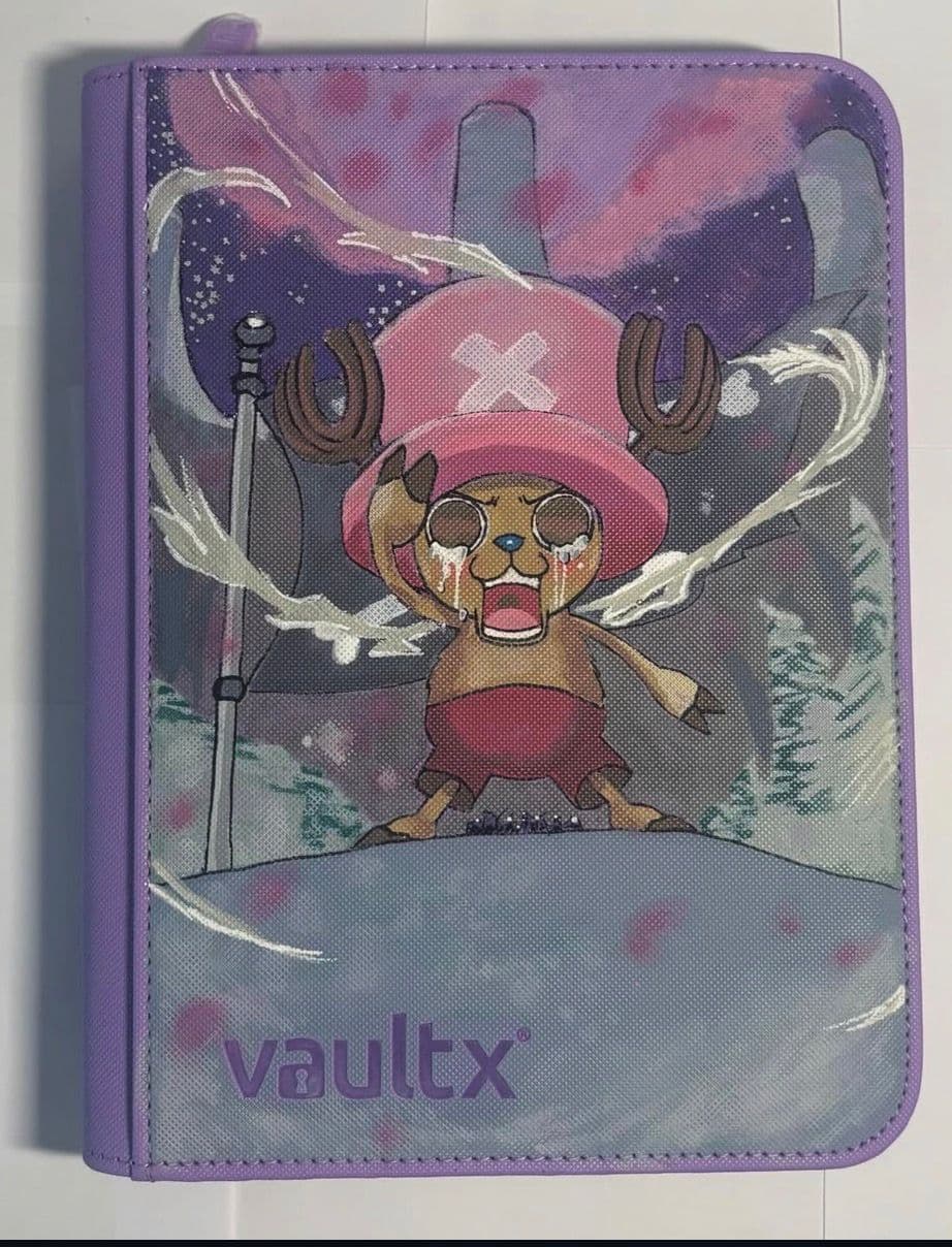 Custom One Piece-binder met Tony Tony Chopper in een besneeuwd tafereel